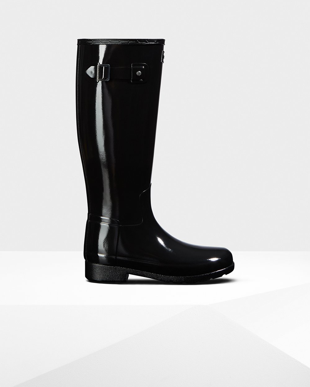 Womens Hunter Tall Rain Boots Black - Original Refined Gloss - 3578601-ZK